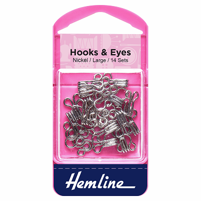 H400.3 Hooks and Eyes: Nickel - Size 3 